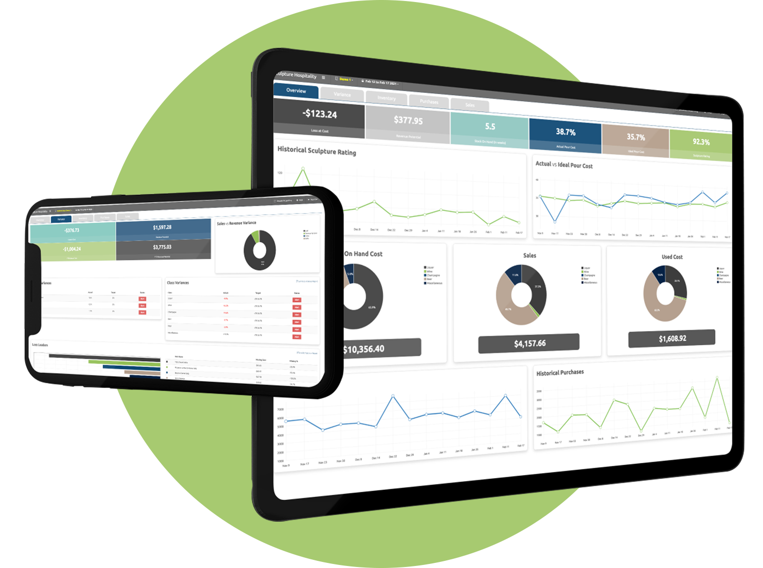 Castle Consulting dashboard on tablet